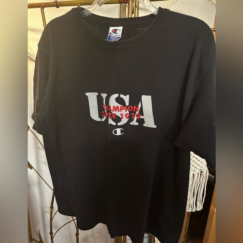 Vintage Champion USA Graphic Embroidered T-Shirt.  NWOT SIZE M. - Picture 3 of 8